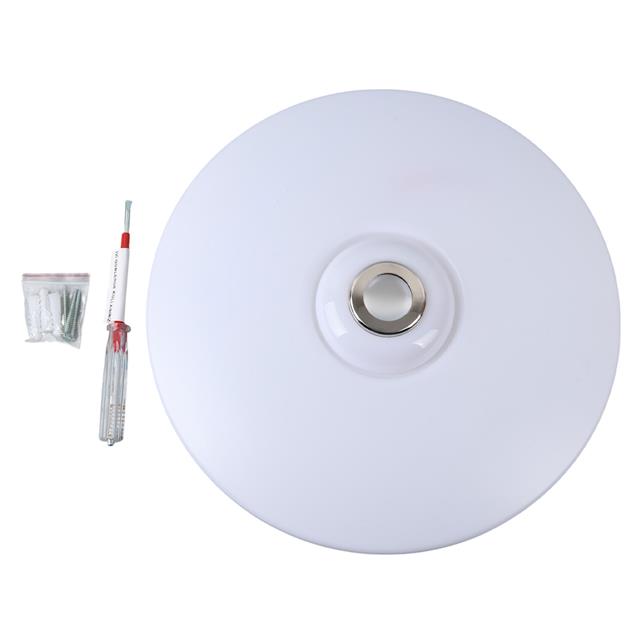 Powermaster PM-27331 Beyaz 34*9 Cm 24 Watt Bluetooth Hoparlörlü Tavan Aydınlatma (AL-BL301) Tornavida Hediyeli
