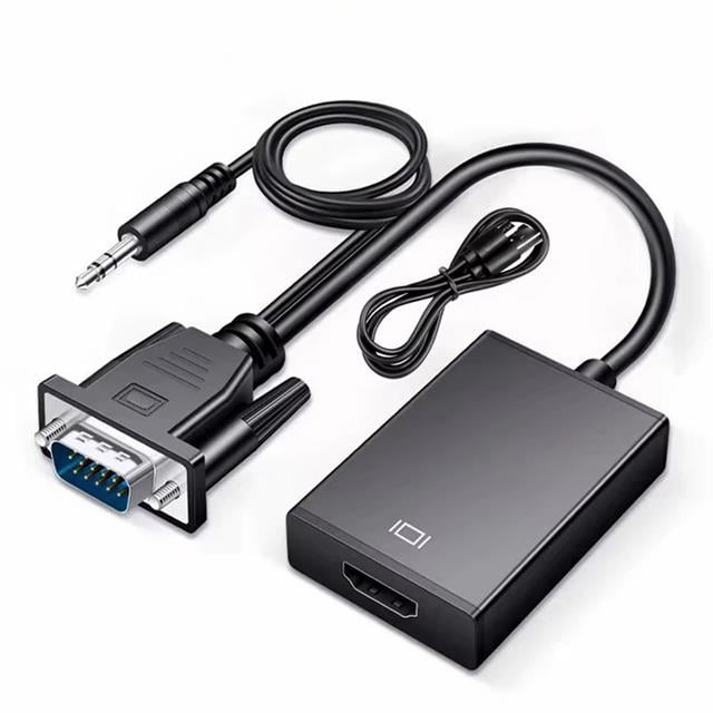 X-Level XCC7804 Ses Girişli VGA TO HDMI Dönüştürücü (45 CM AUX Kablo 15 CM VGA Kablo)