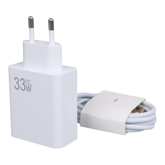 Weko WK-27876 M11 Beyaz 33 Watt Turbo Usb Şarj Başlık Adaptörü + Type-C Kablo