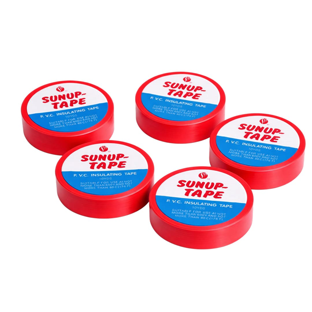 Sunup SN-27920 Kırmızı 0.13x18mm İzole PVC Elektrik Yalıtım Bant (5’li Paket)