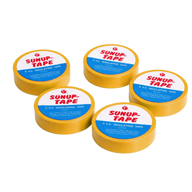 Sunup SN-27921 Sarı 0.13x18mm İzole PVC Elektrik Yalıtım Bant (5’li Paket)