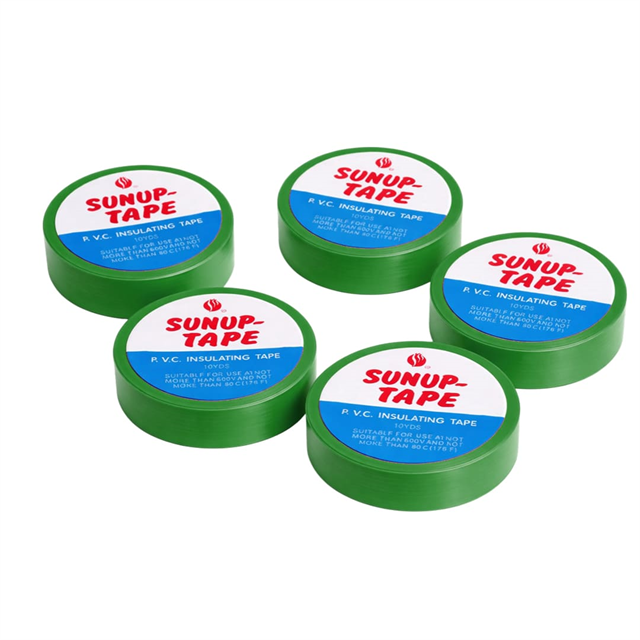 Sunup SN-27923 Yeşil 0.13x18mm İzole PVC Elektrik Yalıtım Bant (5’li Paket)