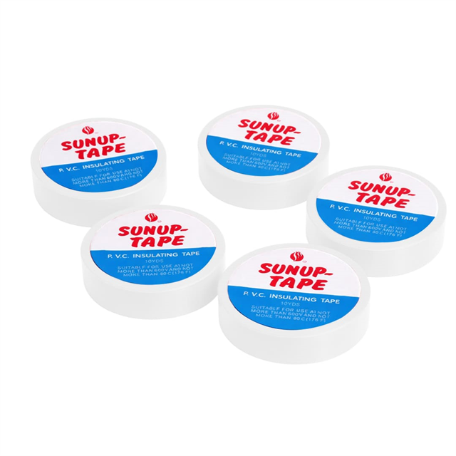 Sunup SN-27924 Beyaz 0.13x18mm İzole PVC Elektrik Yalıtım Bant (5’li Paket)