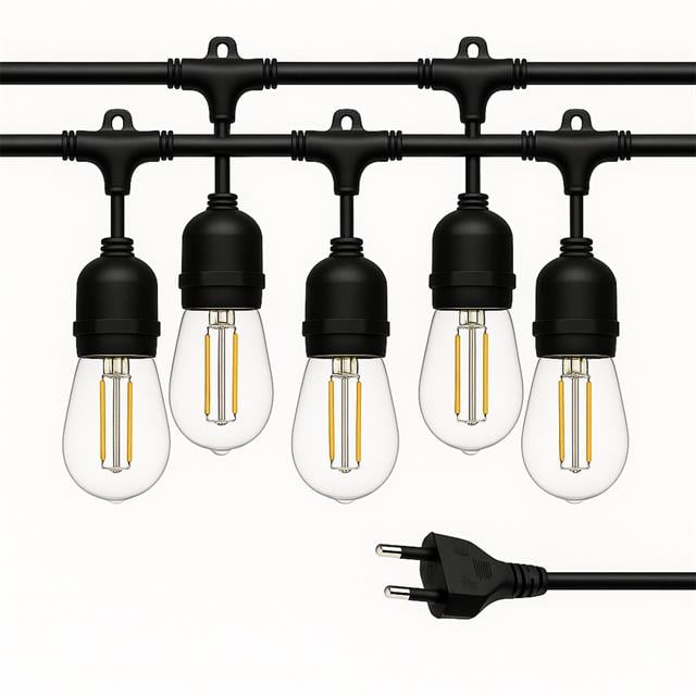 Ledx KB00001 5’li E27 Duy Sıralı 5 Metre Lamba Kablosu (5 Adet Duy İçerir)