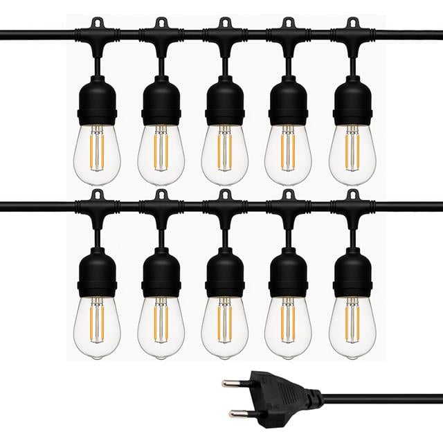 Ledx KB00002 10’lu E27 Duy Sıralı 10 Metre Lamba Kablosu (10 Adet Duy İçerir)