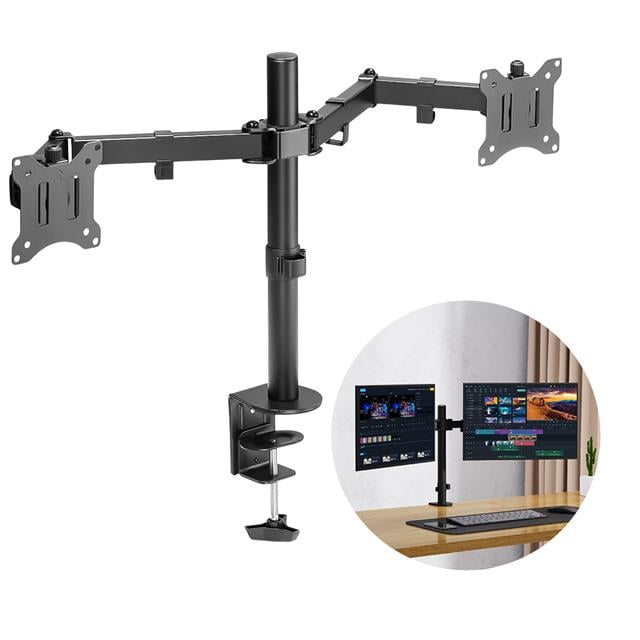 PowerMaster PM-052 13-27’’ Mekanik Çift Kol LCD-LED Gaming Monitör Tutucu Masa Stand Askı Aparatı
