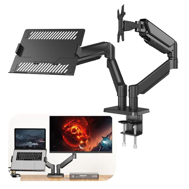 PowerMaster PM-252D-J 13-32’’ Amortisörlü Stand Çift Kol LCD-LED Gaming Monitör Laptop Tutucu Masa Askı Aparatı