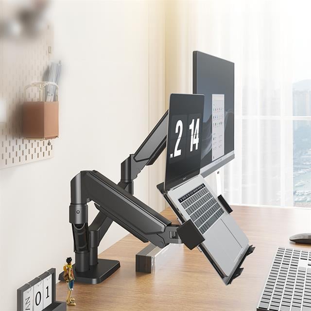PowerMaster PM-252D-J 13-32’’ Amortisörlü Stand Çift Kol LCD-LED Gaming Monitör Laptop Tutucu Masa Askı Aparatı