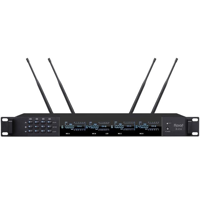 Roof R-214 Uhf 4’lü Kablosuz Mikrofon Receiver