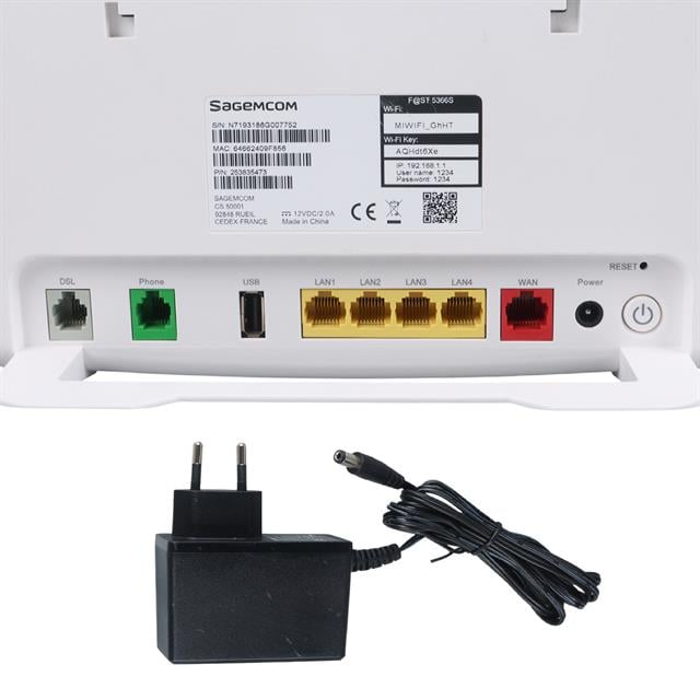 Sagemcom Fast 5366S AC1750 Wifi 5 2.4Ghz 5Ghz Dualband 4 Port Vdsl Wan Gigabit Voip Kablosuz Modem