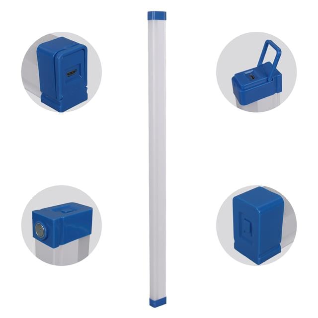 PowerMaster T570 70cm 100W Çubuk Portatif LED Işıldak Şarjlı Tüp Lamba 1800mAh
