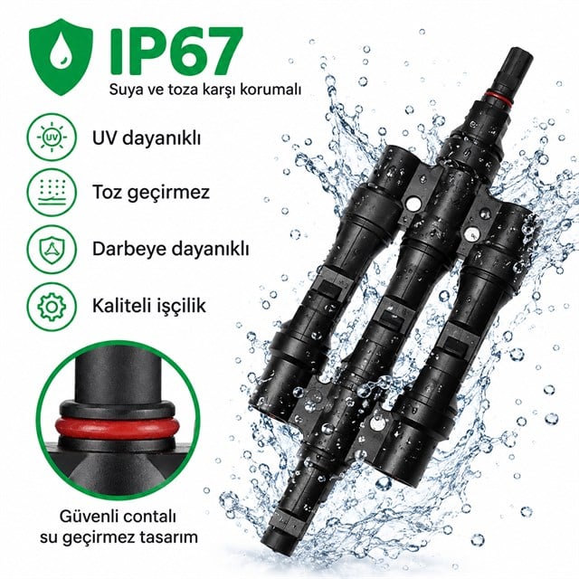 PowerMaster PM-28872 3’lü Güneş Paneli Paralel Bağlantı Konnektörü (2 Adet)