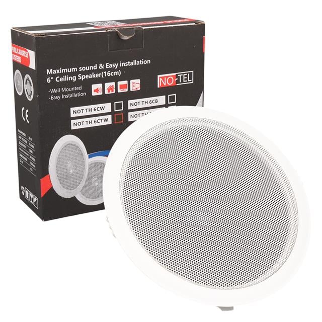 NO-TEL TH6CTW 6’’ 16 CM 20 Watt Beyaz Alçıpan Trafolu Hoparlör