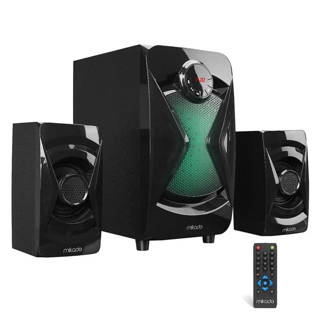 Mikado MD-370BT 38W Siyah BT/AUX/USB/FM/LED Işıklı Multimedia Speaker 2+1 Ses Sistemi