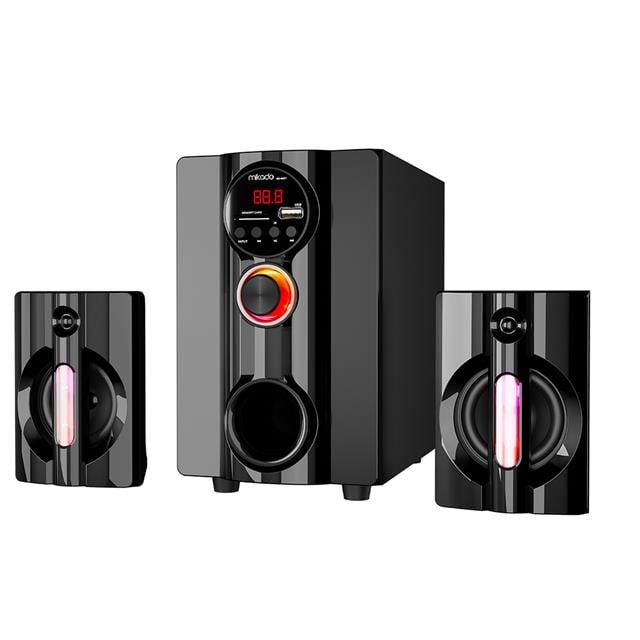 Mikado MD-95BT 20W Siyah Multimedya FM/BT/SD/USB Speaker Hoparlör 2+1 Ses Sistemi