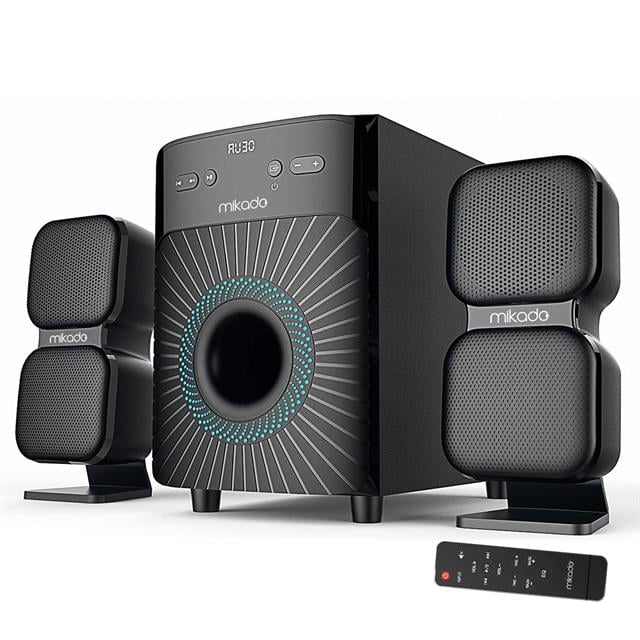 Mikado MD-360BT 2+1 38W BT/AUX/USB/FM/LED Ekran Multimedia Speaker Ev Sinema Sistemi