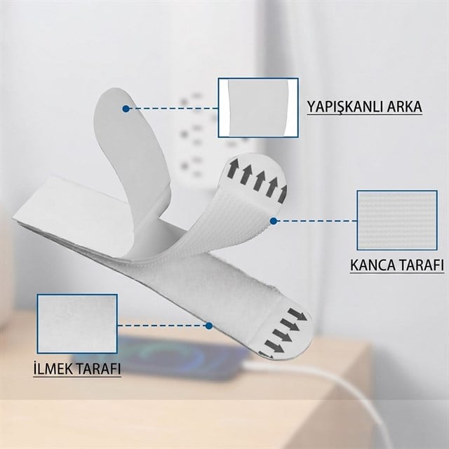 Sunup SN-29146 Fotoğraf Çerçevesi İçin 12 Çift Cırt Cırtlı Sticker Montaj Şeridi