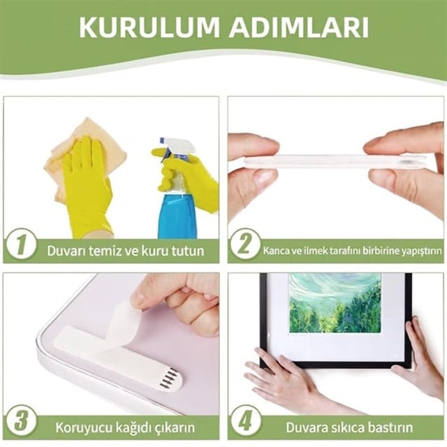 Sunup SN-29146 Fotoğraf Çerçevesi İçin 12 Çift Cırt Cırtlı Sticker Montaj Şeridi