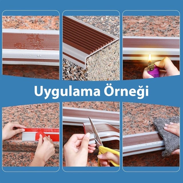 Sunup SN-29151 Kendinden Yapışkanlı Kaymaz Kauçuk Merdiven Basamak Şeridi 5x2.5x100cm Siyah