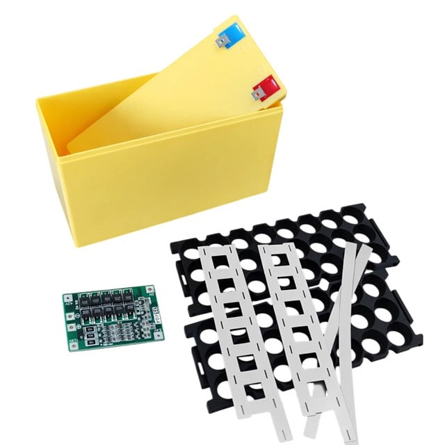 Powermaster PM-29162 12.6V 3S 40A BMS’li Boş Motosiklet Akü Kutusu ve 21’li 18650 Pil Yuvası Seti