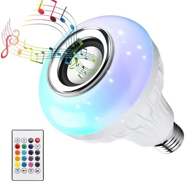 Ledx Al-SPKR Kumandalı Bluetooth Hoparlör Ampul 500 Lümen Rgb Ledli E27 Lamba
