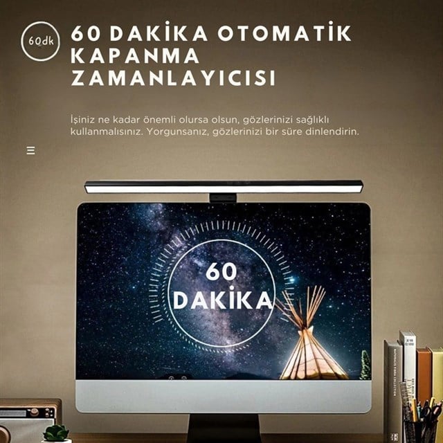 PowerMaster PM-29315 Asimetrik Göz Koruyucu Monitör Işık Barı 51cm 3 Renk Modlu