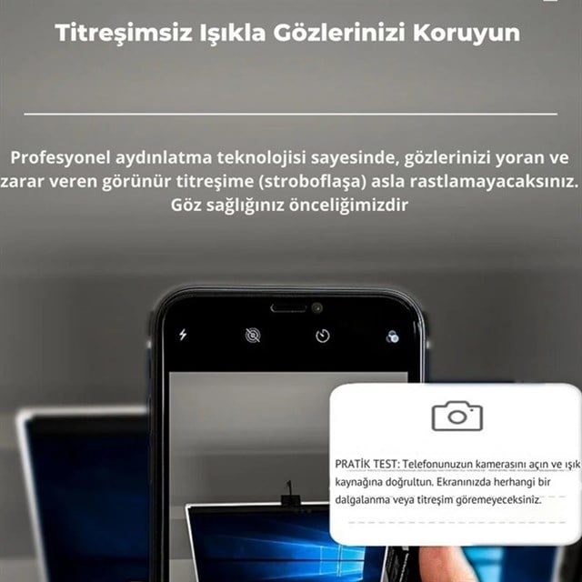 PowerMaster PM-29315 Asimetrik Göz Koruyucu Monitör Işık Barı 51cm 3 Renk Modlu