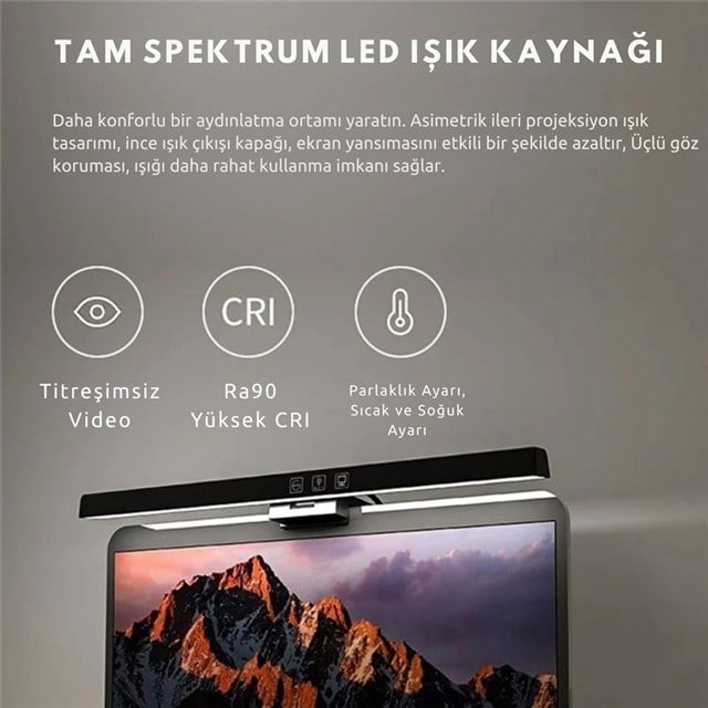 PowerMaster PM-29316 Asimetrik Göz Koruyucu Monitör Işık Barı 61cm 3 Renk Modlu