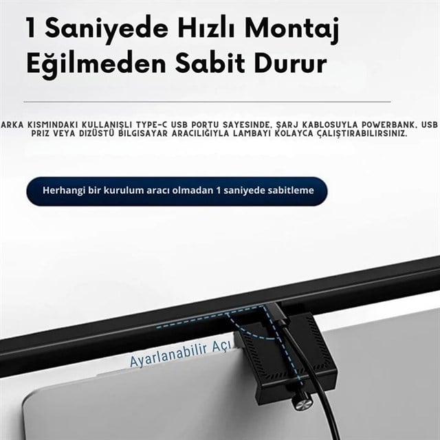 PowerMaster PM-29316 Asimetrik Göz Koruyucu Monitör Işık Barı 61cm 3 Renk Modlu