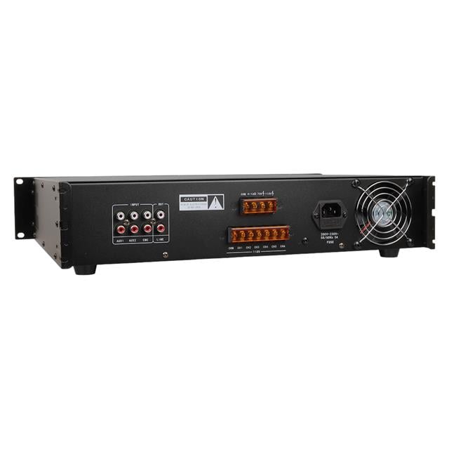 Hikvision DS-QAE0A120G1-VB6 120W 6 Bölgeli Zone Analog Amfi Amplifikatör USB/Bluetooth/AUX/SD Kart/Mik/RCA