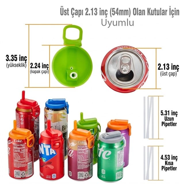 Sunup SN-29911 Kutulu İçecekler İçin Pipetli İçecek Kapağı