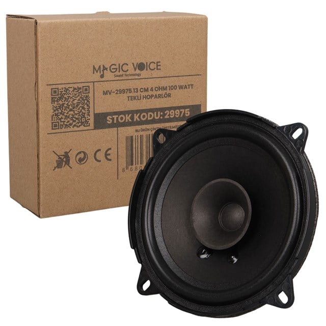 Magicvoice MV-29975 Plastik Kasa 13 Cm 4 Ohm Tekli 100 Watt Oto Hoparlör
