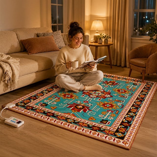 Sunup TY-2*2 1599W 200x200cm Isıtmalı Pad Halı - Dijital Termostatlı Karbon Kristal Teknolojisi