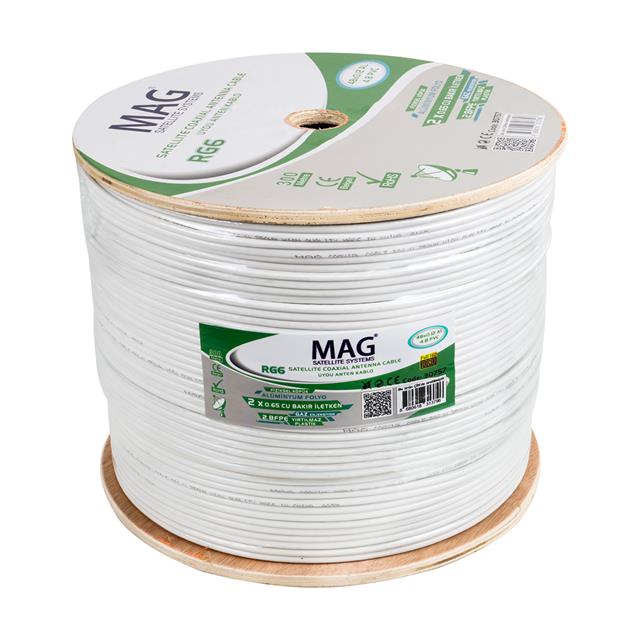 Mag RG59 Fa Mini Dual Bitişik Kablo 300 Mt