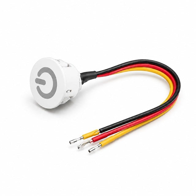 Powermaster PM-30775 5V DC 13mm Gömme Dokunmatik LED Dimmer Kontrolcüsü Switch Buton Siyah