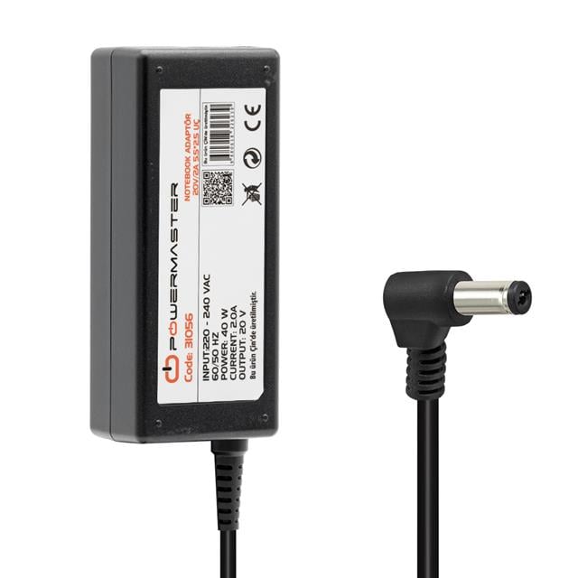 Powermaster PM-31056 20 Volt - 2 Amper 5.5*2.5 Mm Uçlu Adaptör (Lenovo Ibm Notebook)