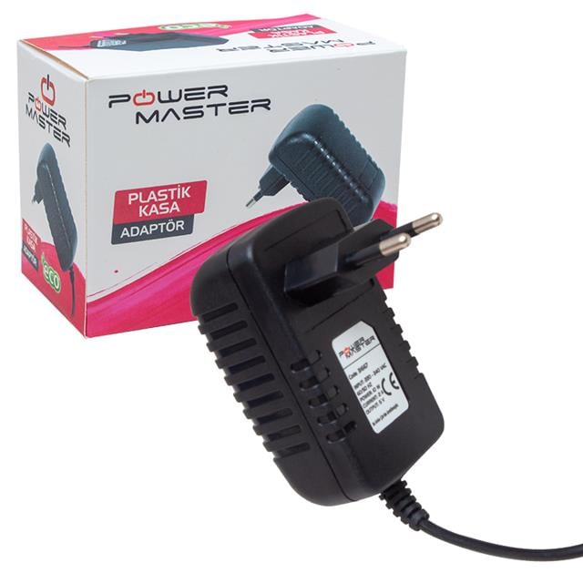 Powermaster PM-31667 5 Volt - 2 Amper 3.5*1.35 Mm Uçlu Plastik Kasa Priz Tipi Adaptör (Android Box İçin)