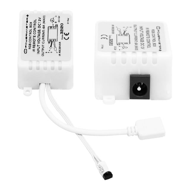 PowerMaster PM-32120 24-Tuşlu IR Kumandalı RGB Şerit LED Kontrol Devresi 12 Volt - MAX 6 Amper