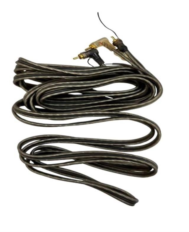 Fully G-512AB 5 Metre 2 RCA + 2 RCA L-Tip Şaseli Oto Amfi Sinyal Kablosu