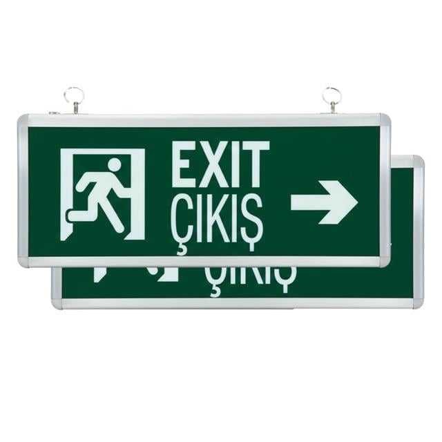 Horoz Robson HL330L 3 Watt 160 Lümen Şarjlı Acil Çıkış Sağ Sol EXIT Levhası Özellikleri (2’li Paket)