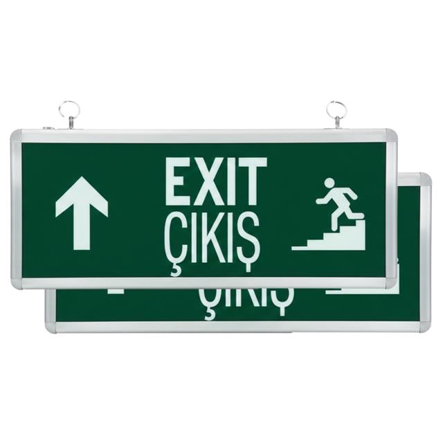 Horoz Robson HL330 3 Watt 160 Lümen Şarjlı Acil Çıkış Yukarı Merdiven EXIT Levhası Özellikleri (2’li Paket)