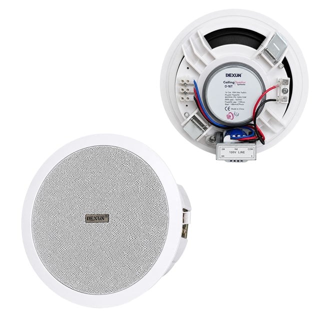 Dexun D-16T 16 Cm Hat Trafolu 100 Volt 15 Watt Alçıpan Tavan Gömme Hoparlör
