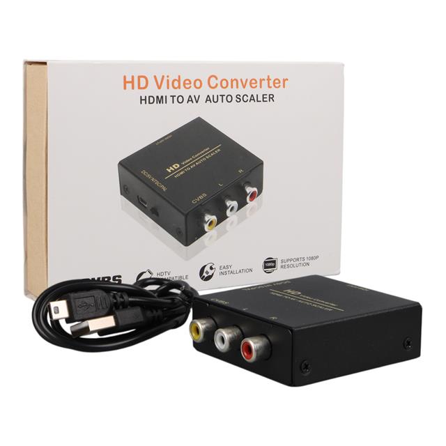 PowerMaster PM-33523 HDMI TO RCA AV NTSC/PAL Görüntü Dönüştürücü Çevirici Adaptör Metal Kasa