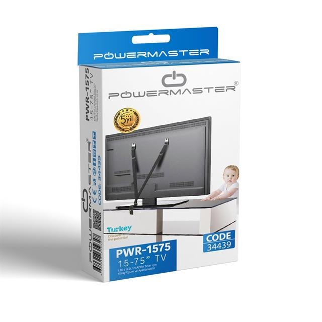 Powermaster 15’’-75’’ Lcd Ve Bebek Güvenlik Kemeri PWR-1575