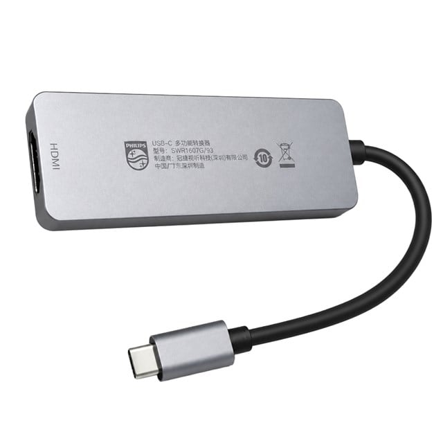 Philips SWR1607G/93 TYPE-C 4’ü 1 Arada Çok Fonksiyonlu Dönüştürücü Hub