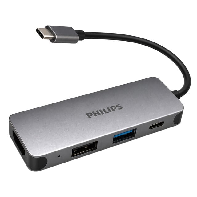 Philips SWR1607G/93 TYPE-C 4’ü 1 Arada Çok Fonksiyonlu Dönüştürücü Hub