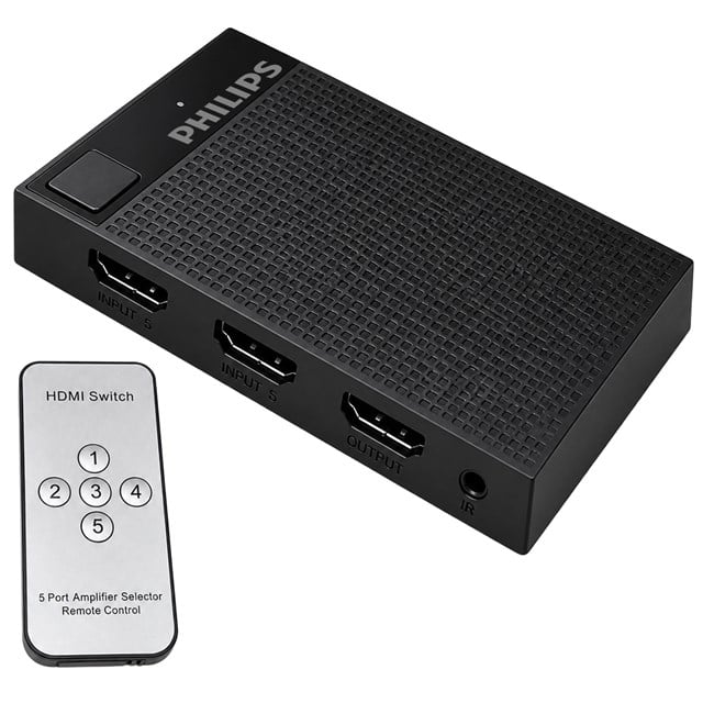 Philips SWV9023D/93 5-Giriş 1-Çıkış 4K HDMI Switch (Seçici)