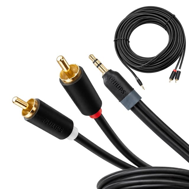 Philips SWR2110/93 15 Metre 3.5mm Stereo 2 RCA AUX Ses Kablosu Hi-Fi