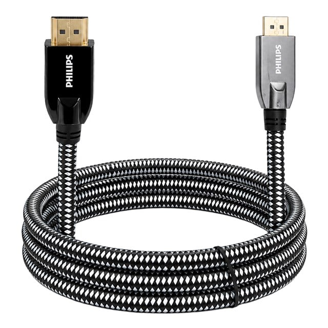 Philips SWR3139W/93 2 Metre 8K 60Hz DisplayPort 1.4 Kablo Premium Örgülü Zırhlı