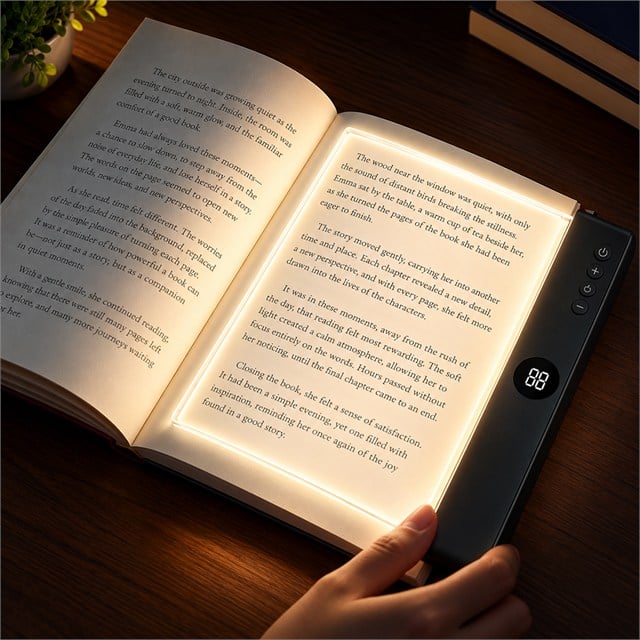 Sunup SN-37713 Led Işıklı Şeffaf Okuma Paneli Dijital Göstergeli Zaman Ayarlı Şarjlı Okuma Lambası